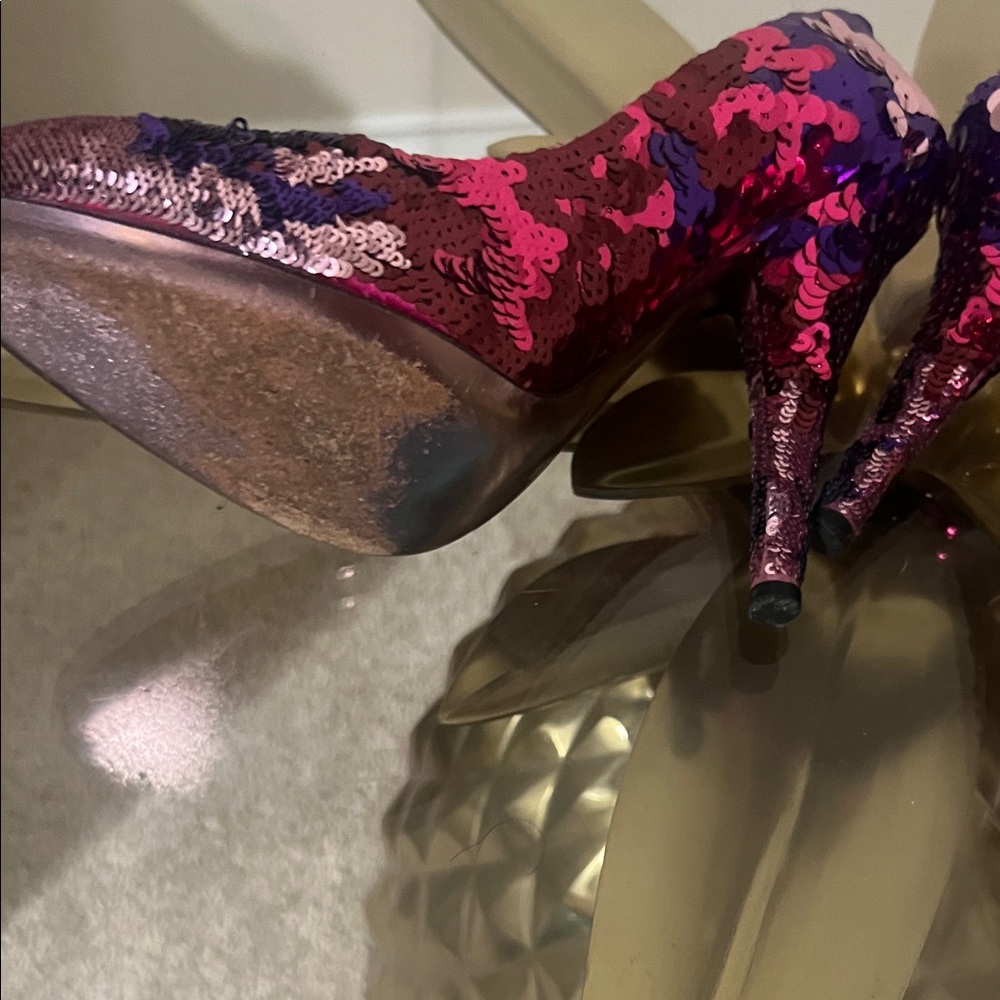 Miu Miu Sequin Pink and Purple Heels - Picture 6 of 9